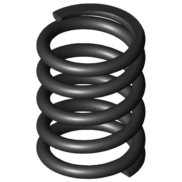 Imagen CAD Muelles de compresión D-166H