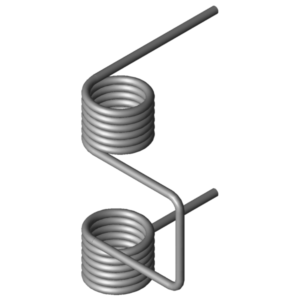 Immagine CAD Molle a torsione doppia DSF-365