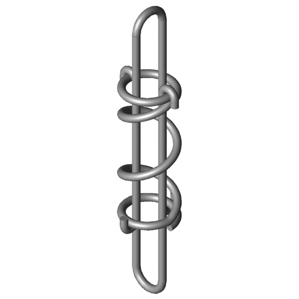 Imagem CAD Molas de tracção por cabo SZF-40