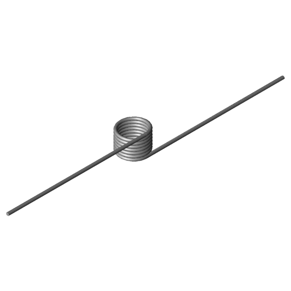 CAD obrázek Zkrutné pružiny T-16044L