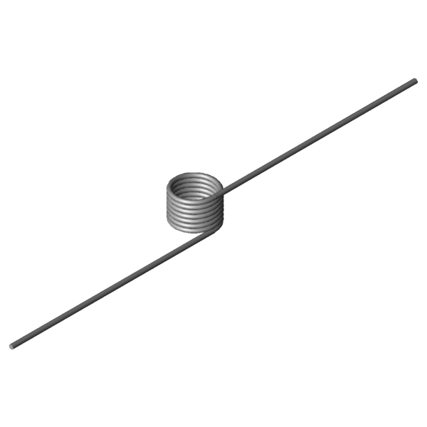 CAD obrázek Zkrutné pružiny T-16044R