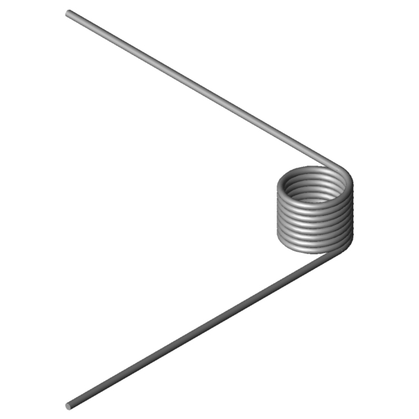 CAD obrázek Zkrutné pružiny T-16045R
