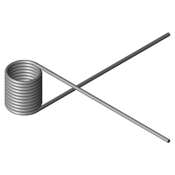 CAD obrázek Zkrutné pružiny T-16047L