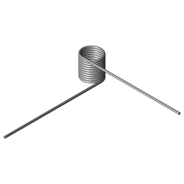 CAD obrázek Zkrutné pružiny T-16047R
