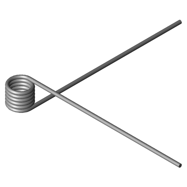 CAD obrázek Zkrutné pružiny T-16103L