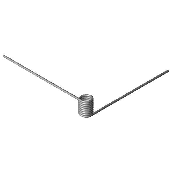 CAD obrázek Zkrutné pružiny T-16106L