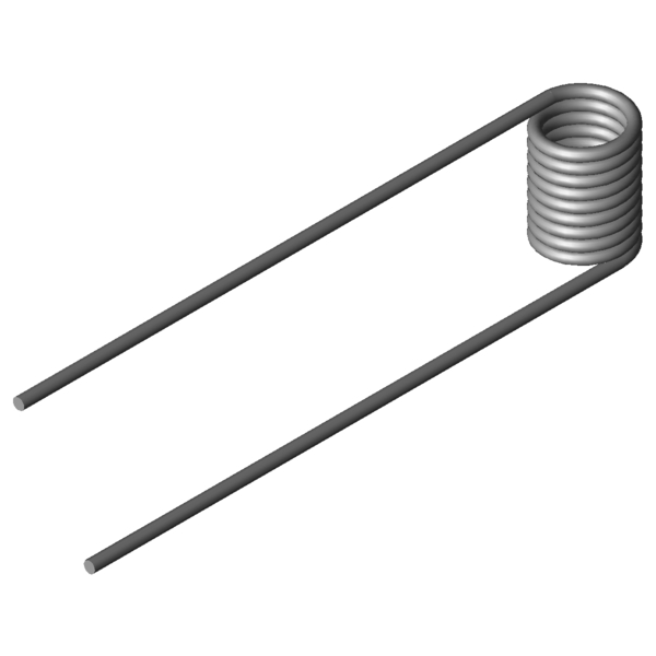 CAD obrázek Zkrutné pružiny T-16206R