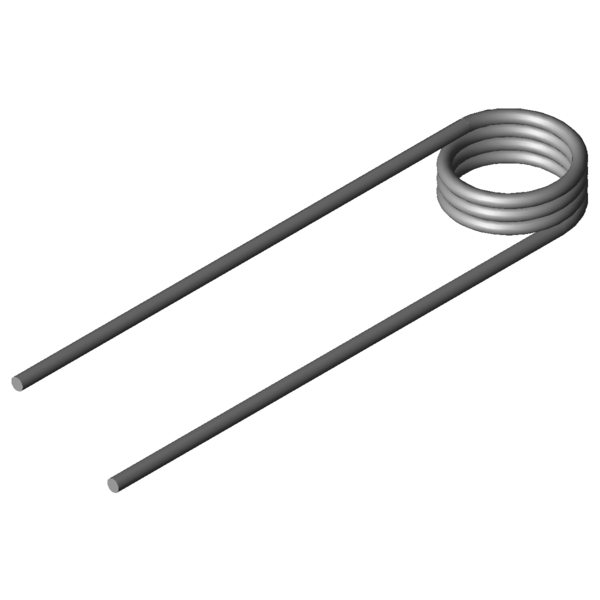 CAD obrázek Zkrutné pružiny T-16718R