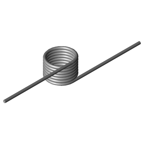 Immagine CAD Molle a torsione T-16938L