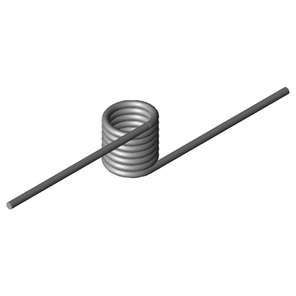 Immagine CAD Molle a torsione T-17018L