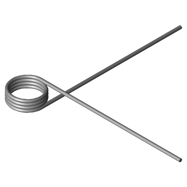 CAD obrázek Zkrutné pružiny T-18557L