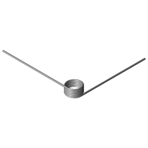 CAD obrázek Zkrutné pružiny T-18559L