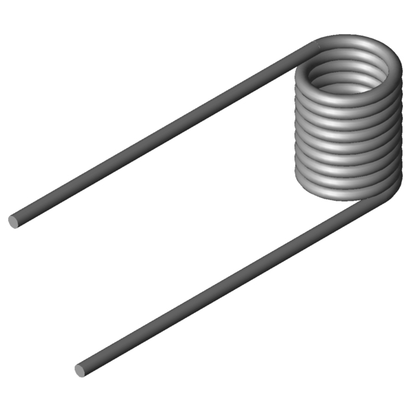 CAD obrázek Zkrutné pružiny T-19825R