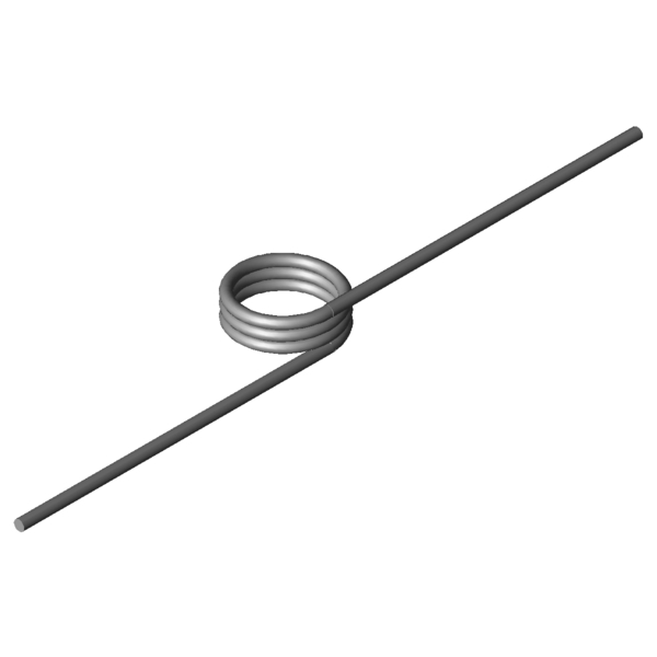 CAD obrázek Zkrutné pružiny T-19834R