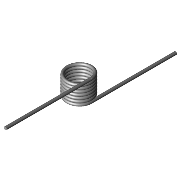 CAD obrázek Zkrutné pružiny T-19838L