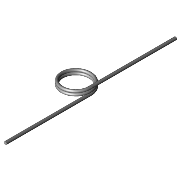 CAD obrázek Zkrutné pružiny T-19845R